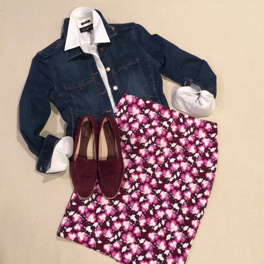 Banana Republic Floral Pencil Skirt 2